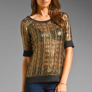 ✨ SANCTUARY Mesh Gold Top ✨ (S)